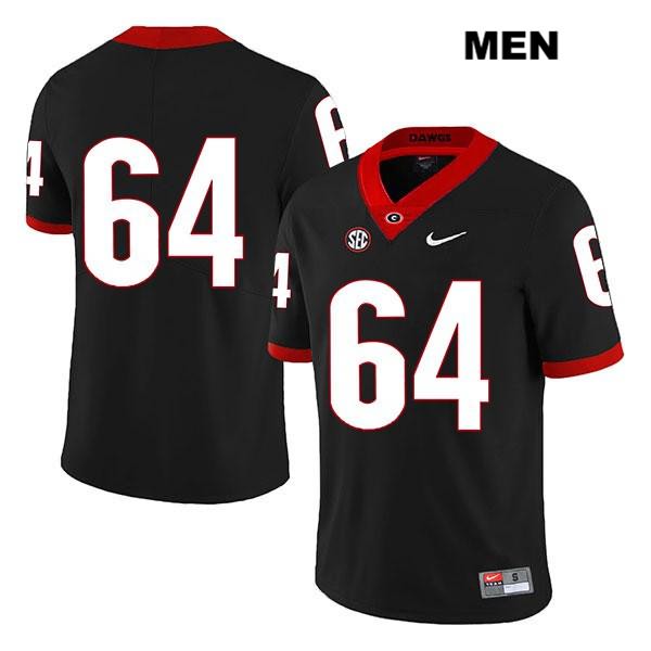 Georgia Bulldogs Men's David Vann #64 NCAA No Name Legend Authentic Black Nike Stitched College Football Jersey MPJ5356PY